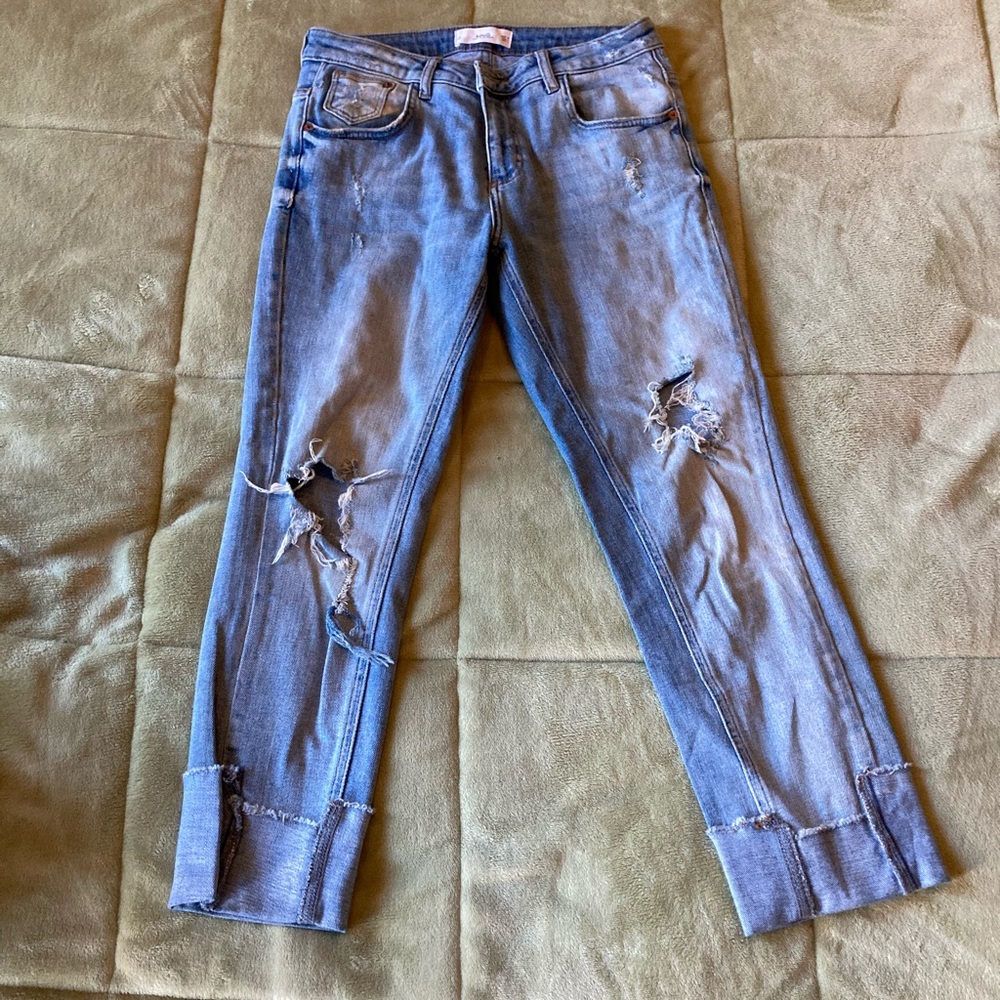 Mango ripped jeans size 4